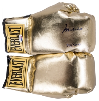 Muhammad Ali Autographed Everlast Gold Gloves (PSA/DNA) 
